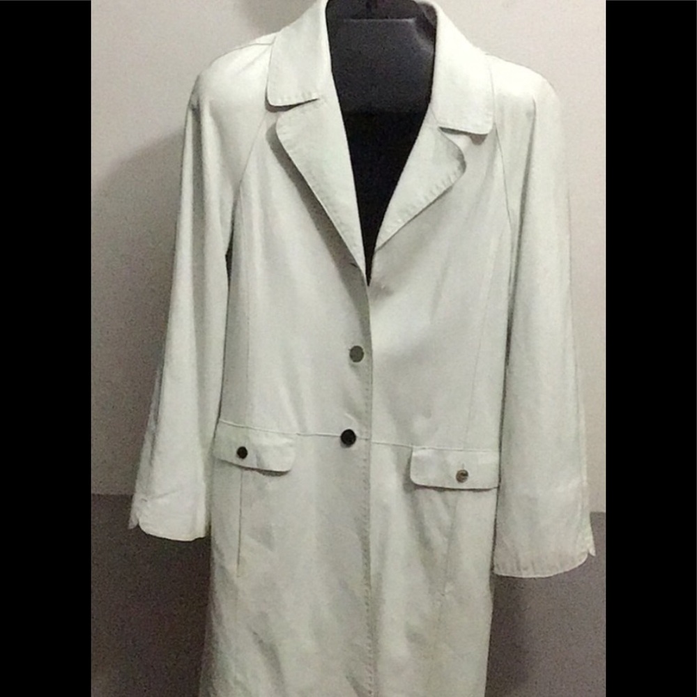 ELIE Tahari Leather Trench